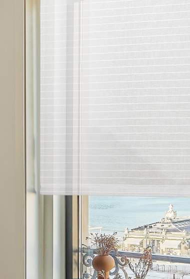Estor enrollable blanco Galao detalle
